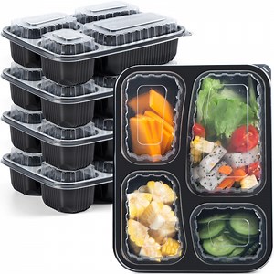 [Hot Item] Leakproof Plastic 4 Compartment 1000ml Disposable Takeaway Lunch Box with Removeable Lids