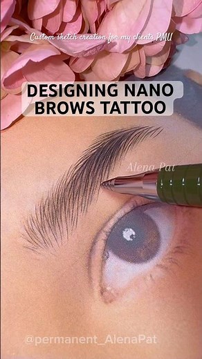 Designing NANO BROWS🏆 for Machine hair strokes technique Permanent Makeup - LOS ANGELES✨ALENA PAT