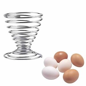 [Hot Item] Stainless Steel Metal Egg Cups Spring Wire Egg Tray Spring Holder