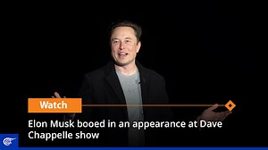Elon Musk booed in an appearance at Dave Chappelle show