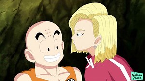 Android 18 和龙珠超（重装上阵）中的 Krillin 模仿 xxx