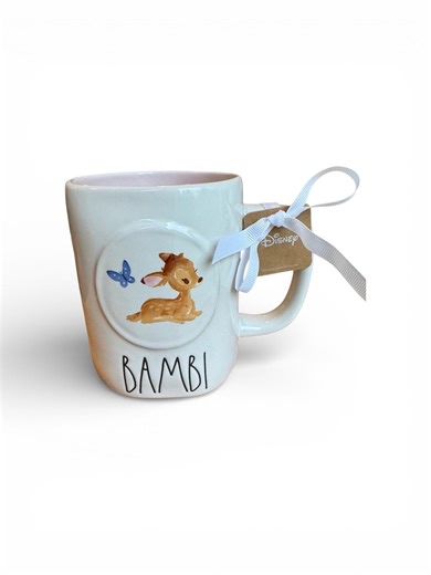 Rae Dunn Disney Bambi Coffee Mug | White Ceramic Cup With Character Art - Etsy