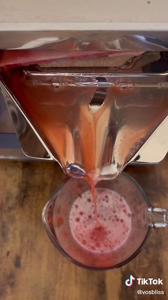 Stage Two: Pressing Pears and Strawberries into Juice