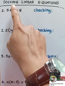 ALGEBRA: SOLVING LINEAR EQUATIONS✅ #teachermario #maths #mathtutor #mathematics #virals #viralvideo #fbviralvideo | Math Teacher Mario