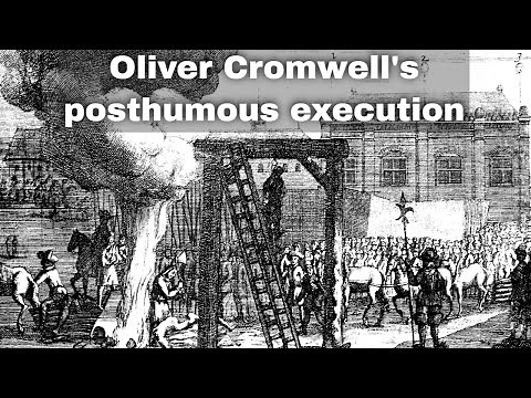 30th January 1661: Oliver Cromwell posthumously executed, two and a half years after his death