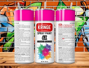 Kringe Hot Pink Spray Paint Can File for Sublimation 20oz Skinny Tumbler - Etsy Australia