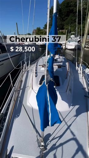 Cherubini 37 📍 New Rochelle, NY | $28,500 37 ft cutter, Yanmar 30 hp (new fuel pump 2025). Classic John Cherubini design — bluewater-capable and comfortable. Upgrades 2024–25: hull & non-skid deck repainted; LED interior (2024) new LED nav/stern lights (2025); dinghy davits (2024); refinished teak & holly; refreshed galley (new faucet, Gascogne 3-burner stove); new macerator pump (2025). Layout & gear: sleeps 6 (v-berth, aft cabin, convertible salon), separate shower; Garmin ECHOMAP Ultra 106sv