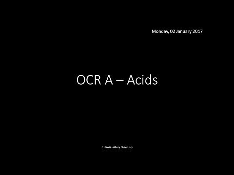 OCR A 2.1.4 Acids REVISION
