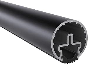 Promenaid - Satin Black Handrail Tubing (3ft) - Aluminum - Continuous Channel Design with Anti-Slip Insert - Anodized Finish - Indoors/Outdoors - Handrail Only No Hardware - for Promenaid System