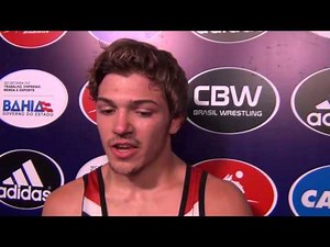 Stevan Micic after winning 55 kg Bronze at UWW Junior Worlds
