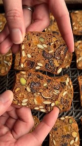 Homemade Fancy Fruit & Nut Crackers!! These are so much more affordable to make at home, especially if you can use up random ingredients you already have on hand. You can customize them with pretty much any nut, seed, dried fruit and herb! Search ‘Crowded Kitchen Fruit and Nut Crackers’ online for the full recipe ✨ | Healthy Food Recipes