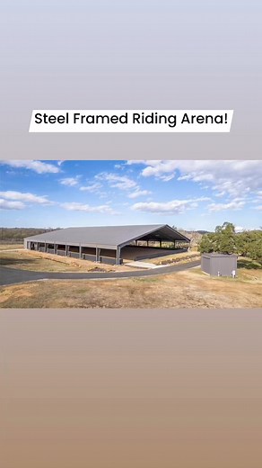 Incredible Steel Framed Riding Arena #reelsfb #reels #reelstrending #ridingarena #horse #riding #steelframe | Buckeye Builders