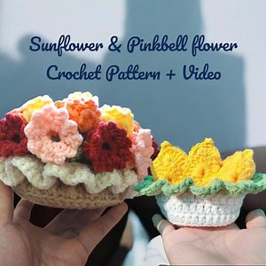 Crochet Coaster Pot Pattern Bundle   Video | Sunflower & Pinkbell - Etsy Canada