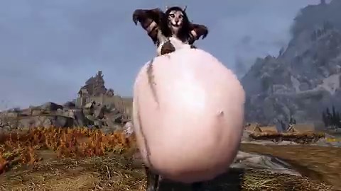 Why you should (not) tease a hungry Khajiit...unless you want to add another fold to her belly