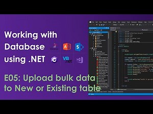 Upload Bulk Data from csv to New or an Existing Table - Oledb .NET E05