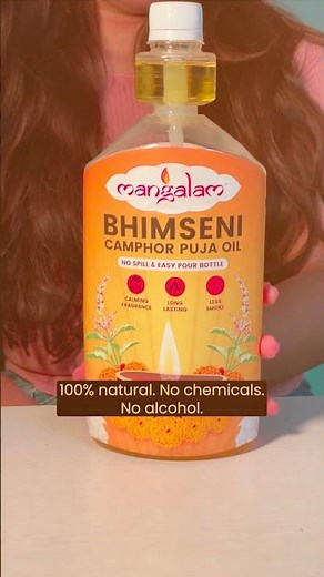 Puja Oil 🪔 | 100% Pure Camphor Diya Oil | Smokeless & Safe for Daily Worship