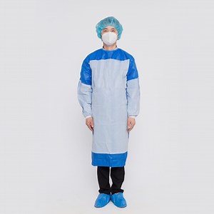 [Hot Item] Hot Sale Non-Woven Fabric Disposable Reinforced Surgical Gown Waterproof Isolation Gown with ISO13485 /CE Certification