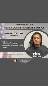 The Henry County Sheriff's Office arrest report for November 14, 2025 | rbs news now
