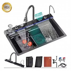 [Hot Item] 2026 Elegant Smart Waterfall Kitchen Sink for Contemporary Home Designs