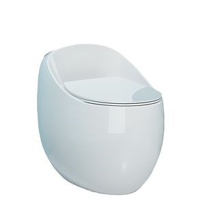 [Hot Item] Ordinary Toilet with Egg-Shaped Design Featuring Ultra-Swirl Siphon One-Piece Structure Silent and Soft-Closing Functions a Bathroom Sitting Toilet