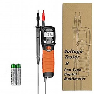 Pen Voltmeter Multimeter, AIOMEST 600V AC/DC Voltage Tester, Resistance 20MΩ Ohm Meter, Electrical Continuity Tester with Audible Sound, Diode Test, Digital VOM Volt Meter AI-38B