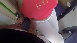 Stranger Flashing Dick in Train and Offer Him Handjob and Grinding Cock on My Ass