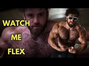 Big Hairy Muscle Chest and Back Pump Flexing