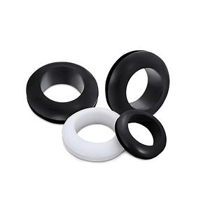 [Hot Item] Customized Small Round Shape Black Waterproof Silicone Rubber Plug Grommet with Hole