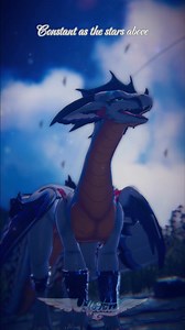 🌌 Constant as the stars above, always know that you are loved. 💙 -- 🎵 = From Barbie as Repunzel, by Emilie's Piano #dragon #vrchat #feraldragon #Barbie | Art by Neffertity