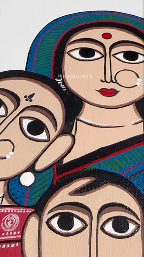 32K views · 1.1K reactions | Indian Folk Art - Jamini Roy Painting. #chandnisdiydecor #indianfolkart #artreels | Chandni's DIY Decor | Facebook