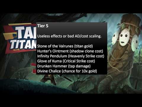 TAP TITANS 2: Artifact Tier List
