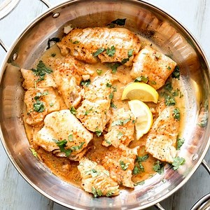 The bestest Buttered Cod in a Skillet! Recipe: http://valentinascorner.com/buttered-cod-skillet/ | Valentina's Corner