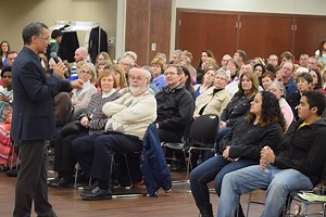 5.3K views · 407 reactions | After viewing "The Original Image of Divine Mercy" #documentary at Jude Parish in Peoria, more than 300 Catholics had an opportunity to photograph and venerate a six-foot replica and relic of the #DivineMercy painting brought to the showing by director Daniel DiSilva. Read more here: bit.ly/divnemercyimage | Original Divine Mercy Institute | Facebook