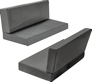 Barydat 2 Sets 40 Inch RV Dinette Cushions Replacement Camper Cushions RV Dinette Booth Seating Backrest with Memory Foam Camping Accessories for Campers Trailer Bed(Gray)