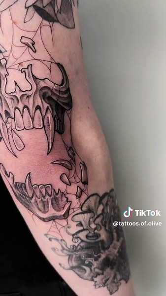 Gothic Style Elbow and Knee Tattoo Ideas