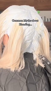 Have a client weary about going #SummerBlonde? It may be worth pointing out these myths, becuase who doesn't love a summer bright refresh? @jhair_stylist ✨Blonding is One-Step: It often requires multiple sessions, especially if starting from a darker shade! ✨All Hair Types Lighten the Same Way: Different hair types and colors lift at different rates. Hairdressers must monitor the process closely to ensure even lightening and avoid over-processing. ✨Blonding Only Affects Hair Color: Blonde hair n