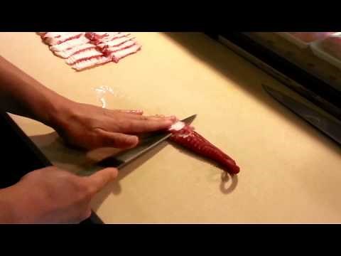 How to cut an octopus for sushi