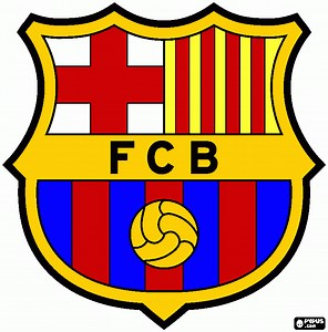 fcb logo coloring page, printable fcb logo
