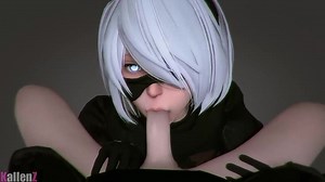 Nier Yorha 2B blowjob [Kallenz]