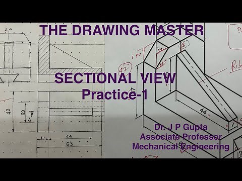 Full Sectional Front View | Practice-1 | Orthographic Projection | Engineering Drawing