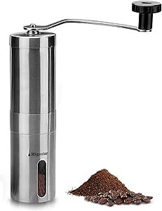Manual Burr Coffee Grinder Conical Ceramic Mill Consistency Grinding Hand Coffee Grinder Stainless Steel