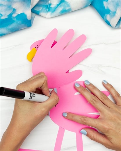 12K views · 48 reactions | 囹 Flamingo Handprint Craft ✂️ Get the template on the blog | Simple Everyday Mom | Facebook