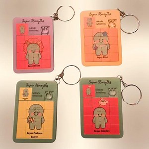 Selfred Fidget Puzzle Keychain, Picture Jigsaw, Thank You, Adhd Gifts, Autism Gifts, Adult Stim Toy, Self Regulation, Super Kind, Brave - Etsy UK