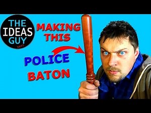 Wood turning an Old School Policeman's Truncheon from Redwood