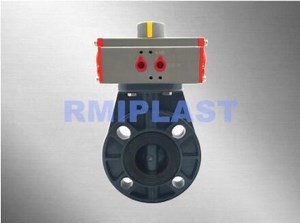 [Hot Item] Wafer PVC UPVC CPVC PP Pph PVDF Plastic Pneumatic Control Butterfly Valve