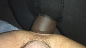 Wife Pegging me with Mr. Hankeys Boss Hog huge thick dildo