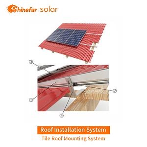 [Hot Item] Solar Pitched Tile Roof Stainless Bracket Hook Mounting System with Full Solar System