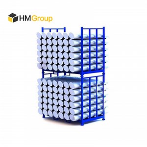 [Hot Item] Heavy Duty Foldable Stacking Storage Fabric Roll Rack for Warehouse