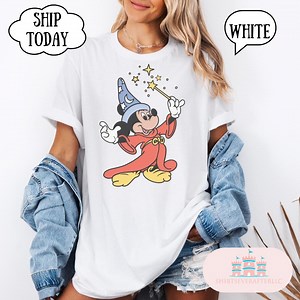 Disney Fantasia Sorcerer Mickey Mouse Magic Wizard Shirt, Vintages Mickey Mouse Wizard Tee, Walt Disney Wizard Tee, Mickey Mouse Disney Tee - Etsy