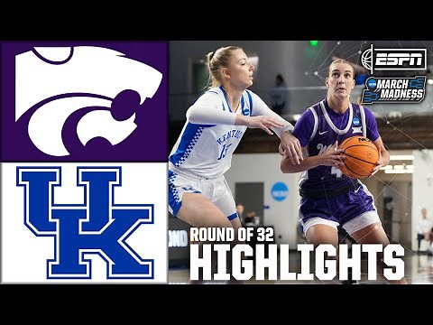 Round of 32: Kansas State vs. Kentucky | Women’s NCAA Tournament | Full Game Highlights